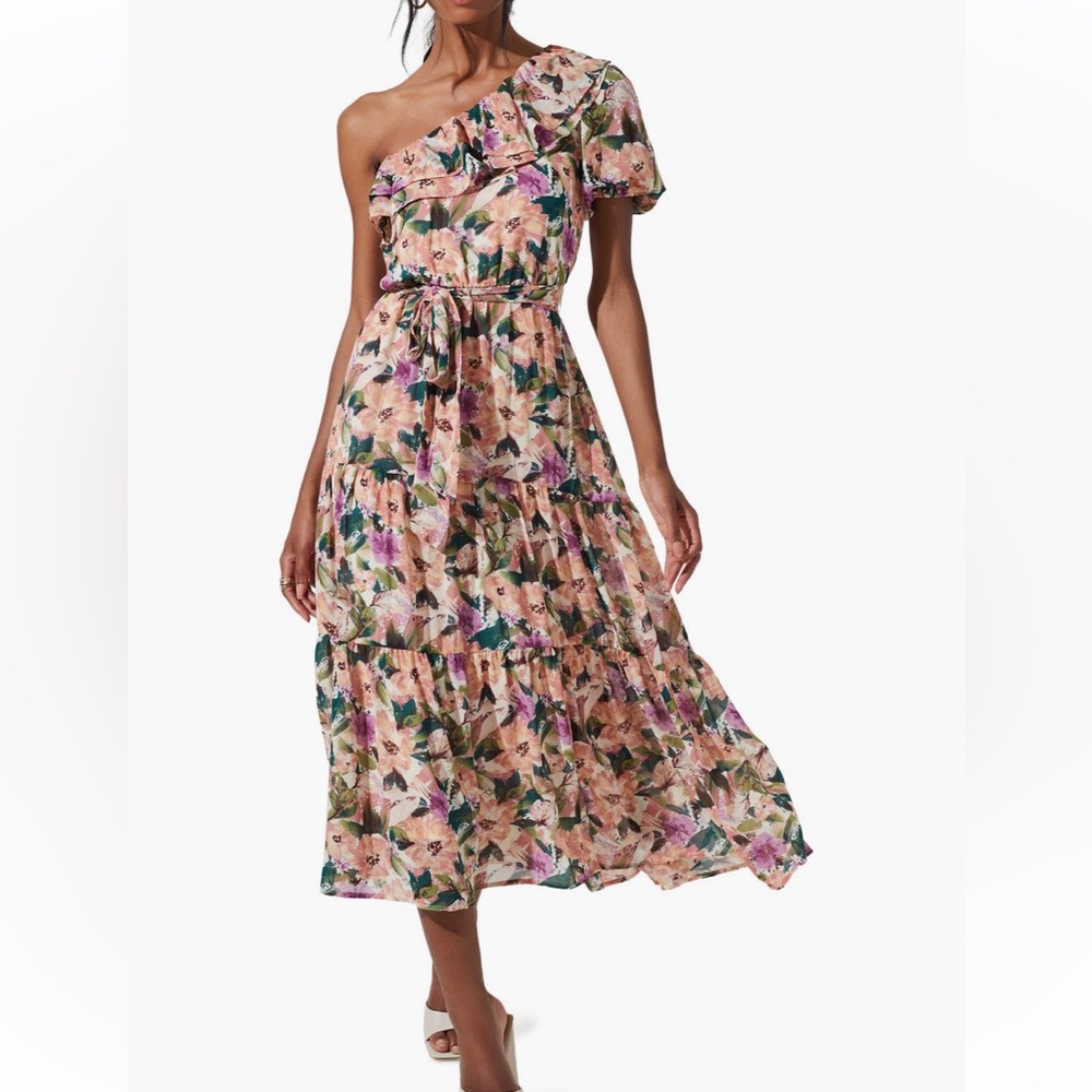 Long floral event dress